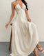Women's Summer Sleeveless A-Line Dress - Loose Fit, Solid Color