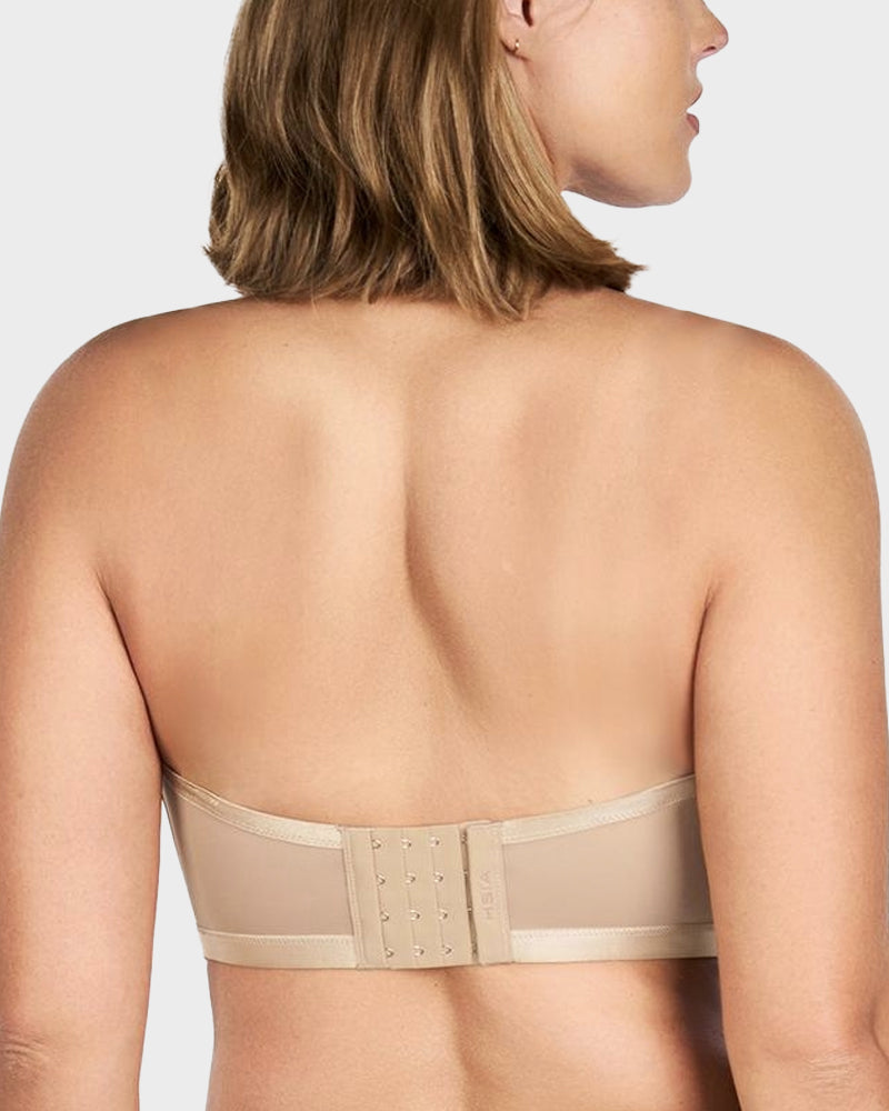 Strapless Mesh Underwire Balconette Bra - Flattering Lift and All-Day Support
