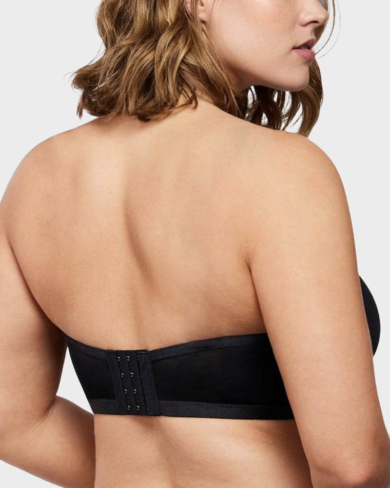 Strapless Mesh Underwire Balconette Bra - Flattering Lift and All-Day Support