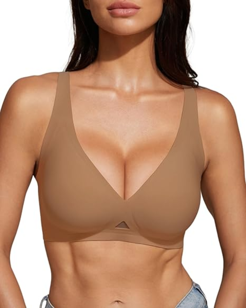 Jelly Soft Wireless Deep-V Lift Bra - All-Day Comfort & Support