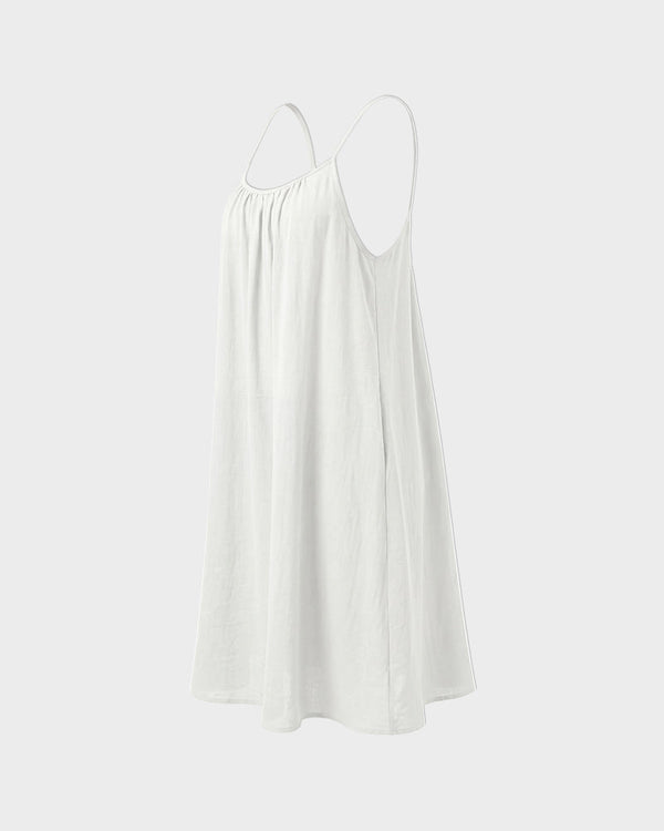 Women's Backless Flowy Cami Lounge Dress - Effortless Comfort for Relaxed Days