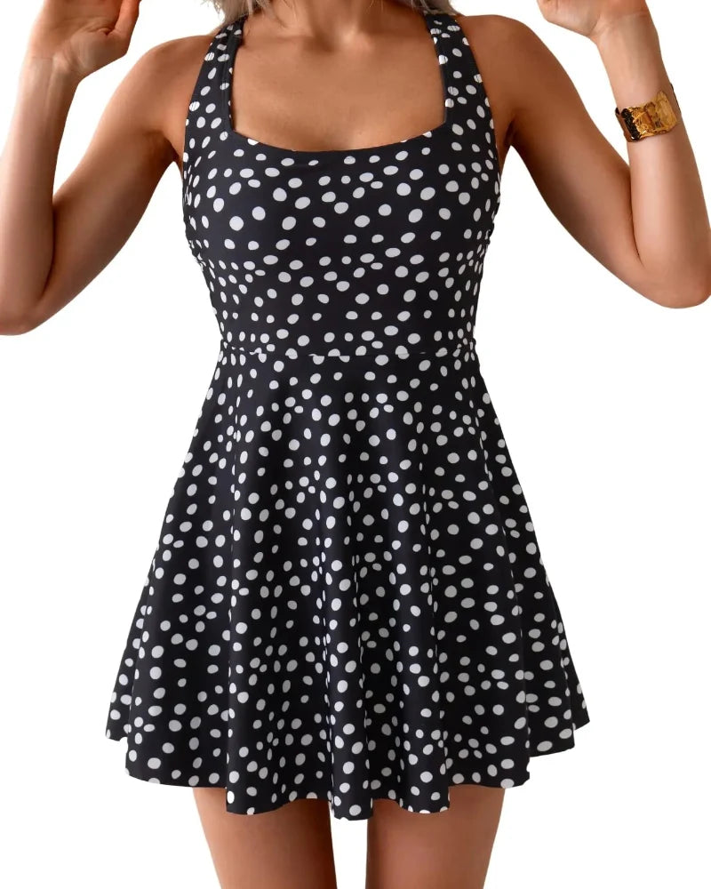Flattering Women’s Tummy-Control Swimdress – Slimming One-Piece with Pocket Secondary image