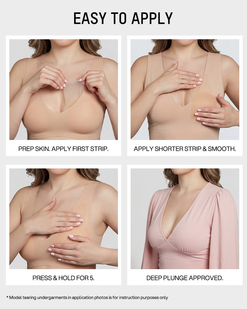 Effortless Boob Tape – Safer, Skin-Friendly Support (6 Strips)