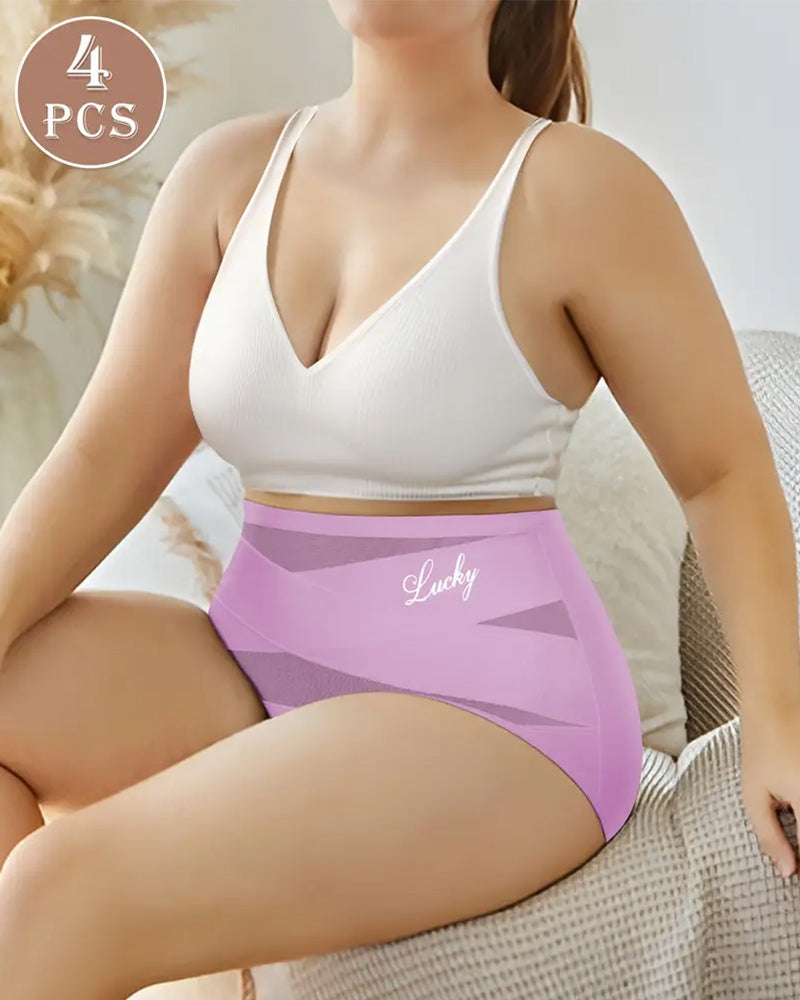 Lucky Panties 4-Pack: High-Waist Seamless Shaping Panties for Tummy Control