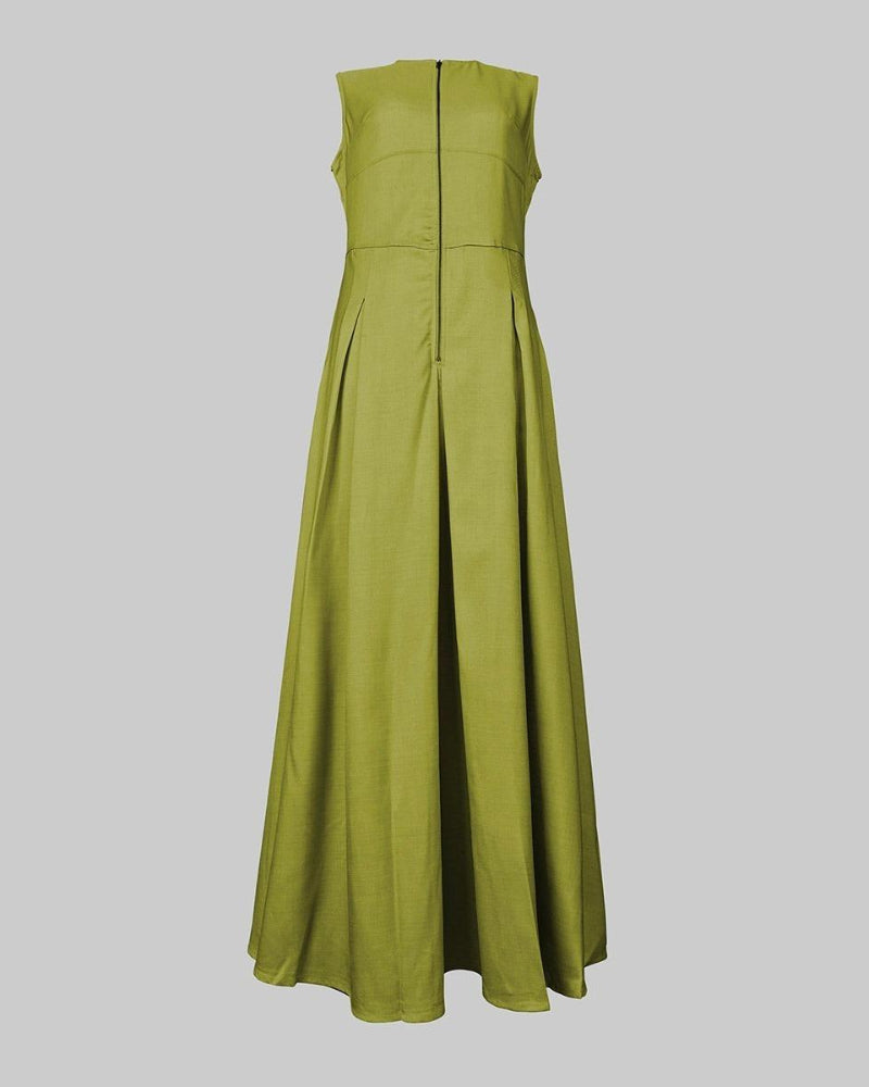 Women's Loose-Fit Maxi Dress with Pleats, Pockets, and a Slit — Effortless Summer Comfort Secondary image