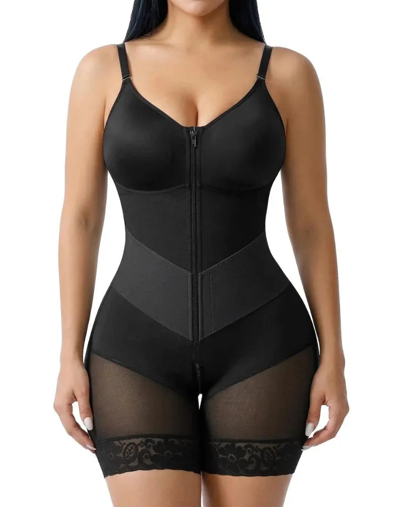 V-Shaped Zip-Front Tummy Control Shapewear