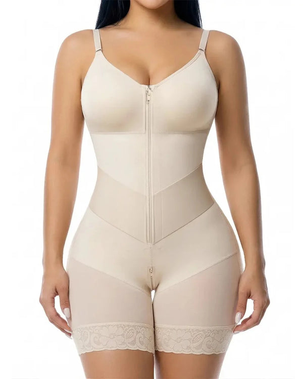 V-Shaped Zip-Front Tummy Control Shapewear