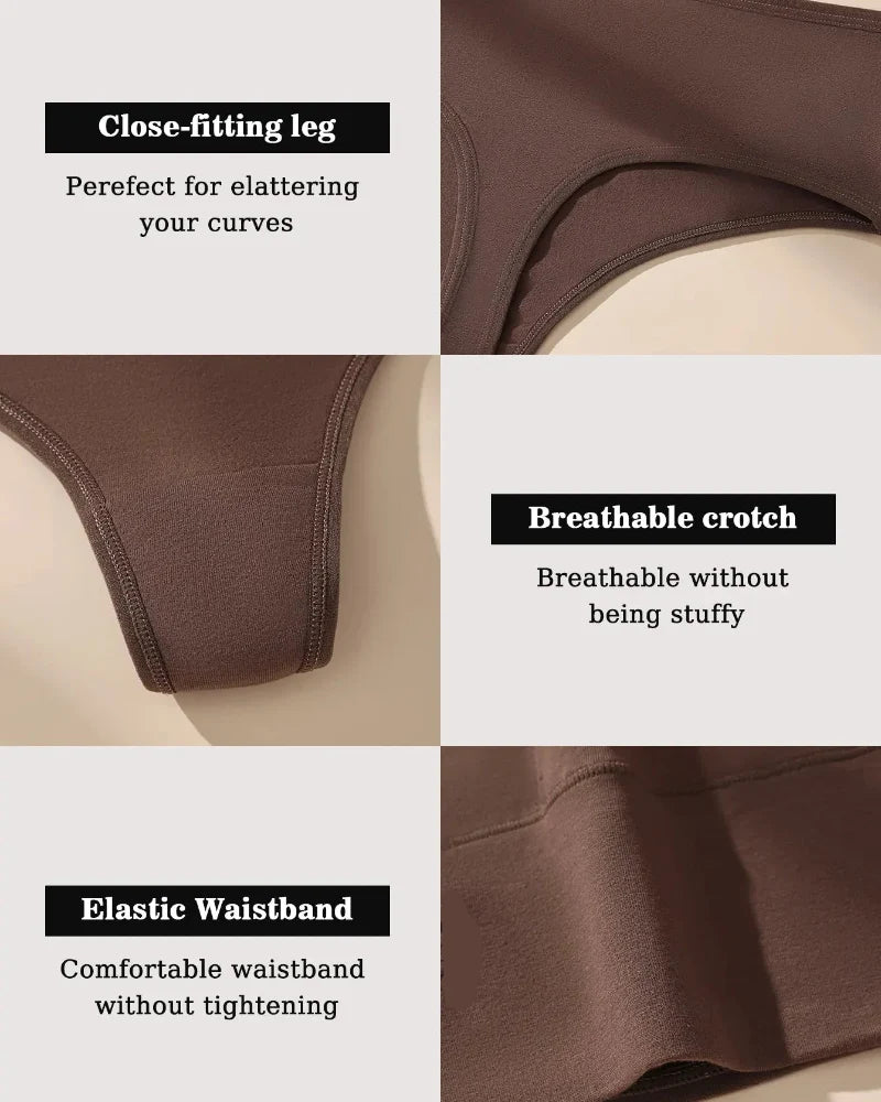 Contour-Enhancing High-Waist Seamless Thongs with Tummy Control, Ultra-Soft Stretch, No-Show Silhouette