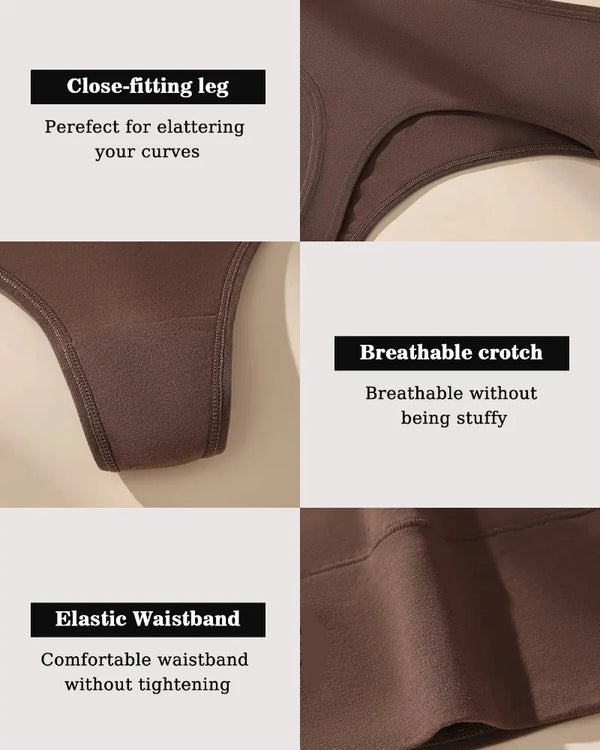 Contour-Enhancing High-Waist Seamless Thongs with Tummy Control, Ultra-Soft Stretch, No-Show Silhouette