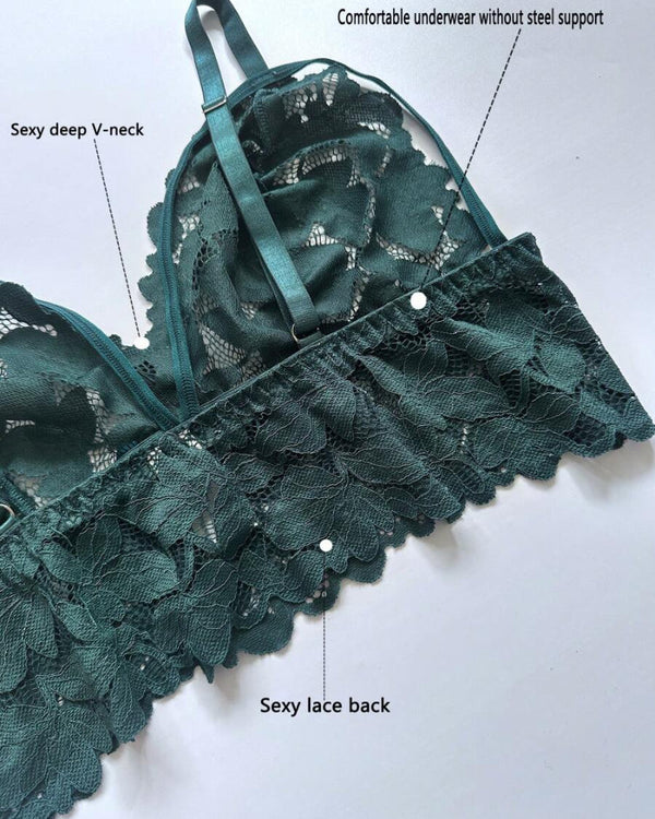 Plus Size Lace Lingerie Set - 2-Piece Sexy Sleepwear for Curves