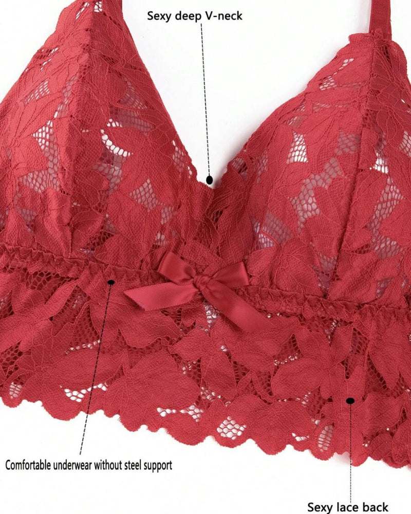 Plus Size Lace Lingerie Set - 2-Piece Sexy Sleepwear for Curves