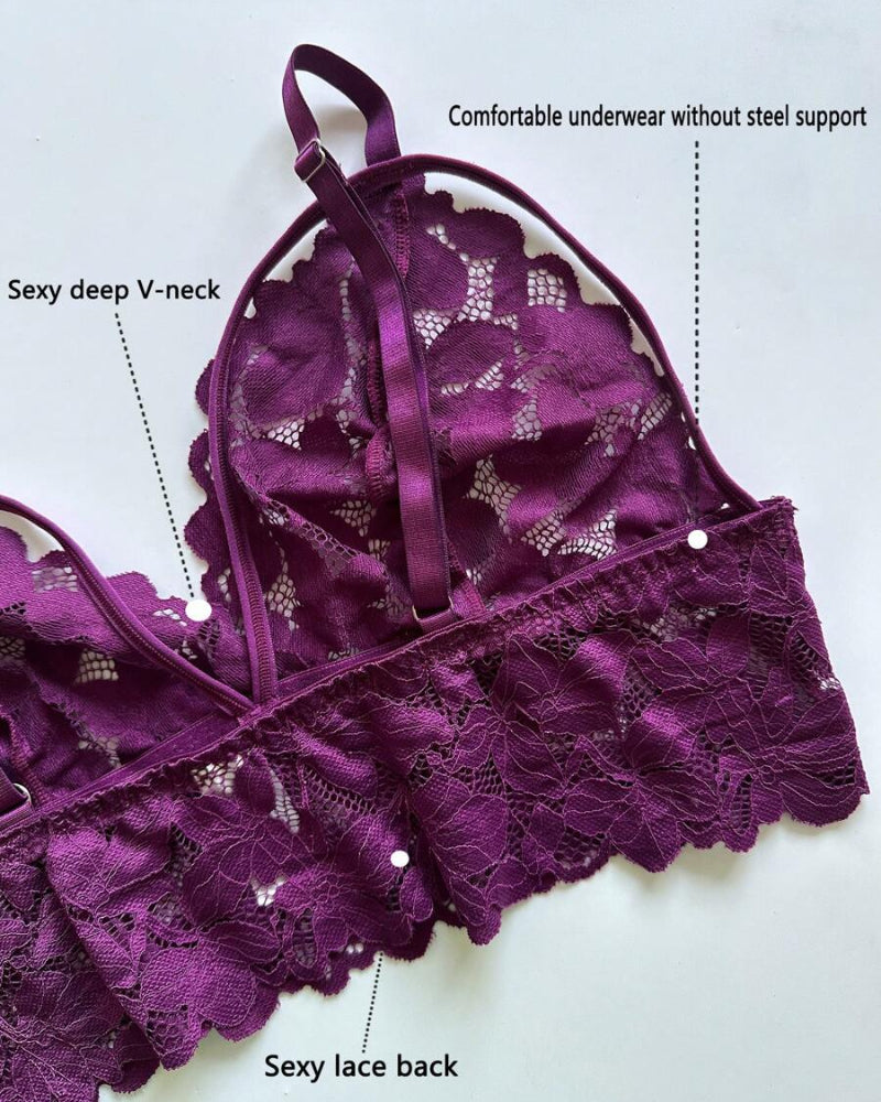 Plus Size Lace Lingerie Set - 2-Piece Sexy Sleepwear for Curves