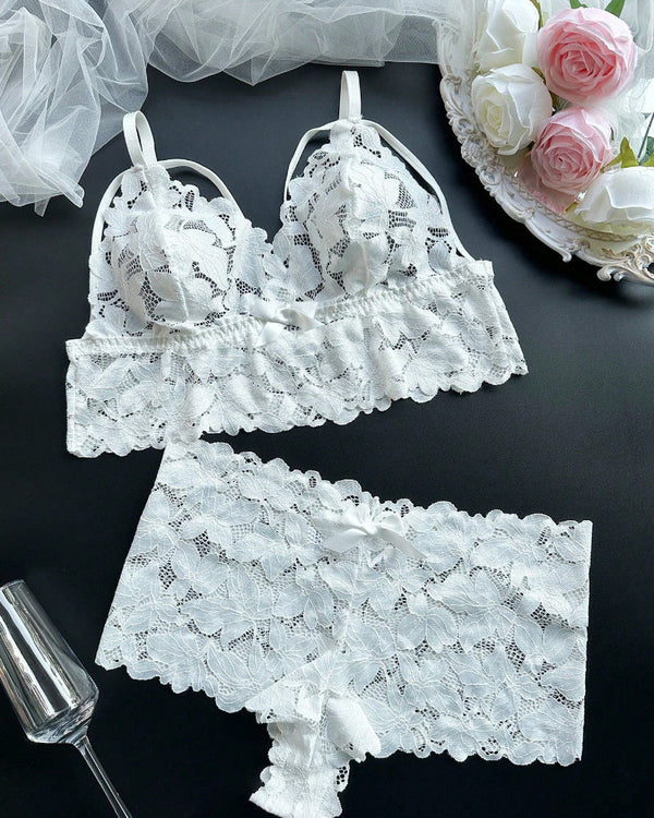 Plus Size Lace Lingerie Set - 2-Piece Sexy Sleepwear for Curves