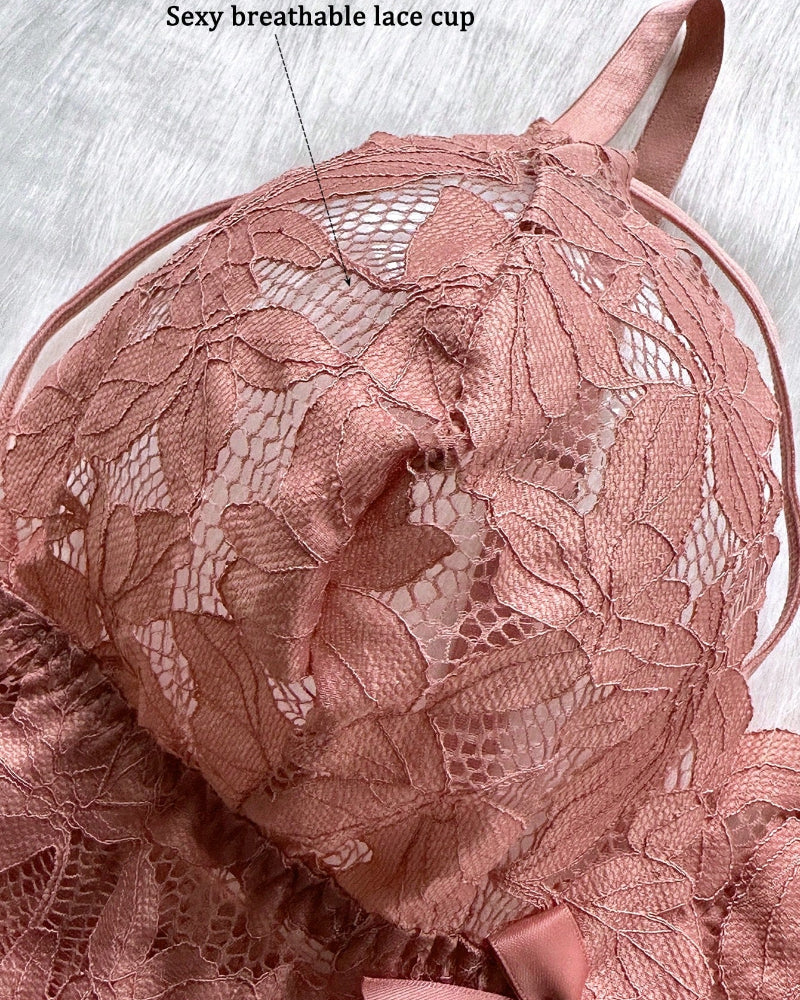 Plus Size Lace Lingerie Set - 2-Piece Sexy Sleepwear for Curves