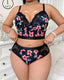 Luxurious Plus-Size Wireless Floral Lingerie Set — Soft, Cozy, All-Day Comfort