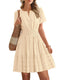 Spring 2026 Women's V-Neck Mini Dress – Boho Beachwear, Effortless Summer Style