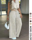Women's 2-Piece Casual Set: Sleeveless Top & Flowy Wide-Leg Pants