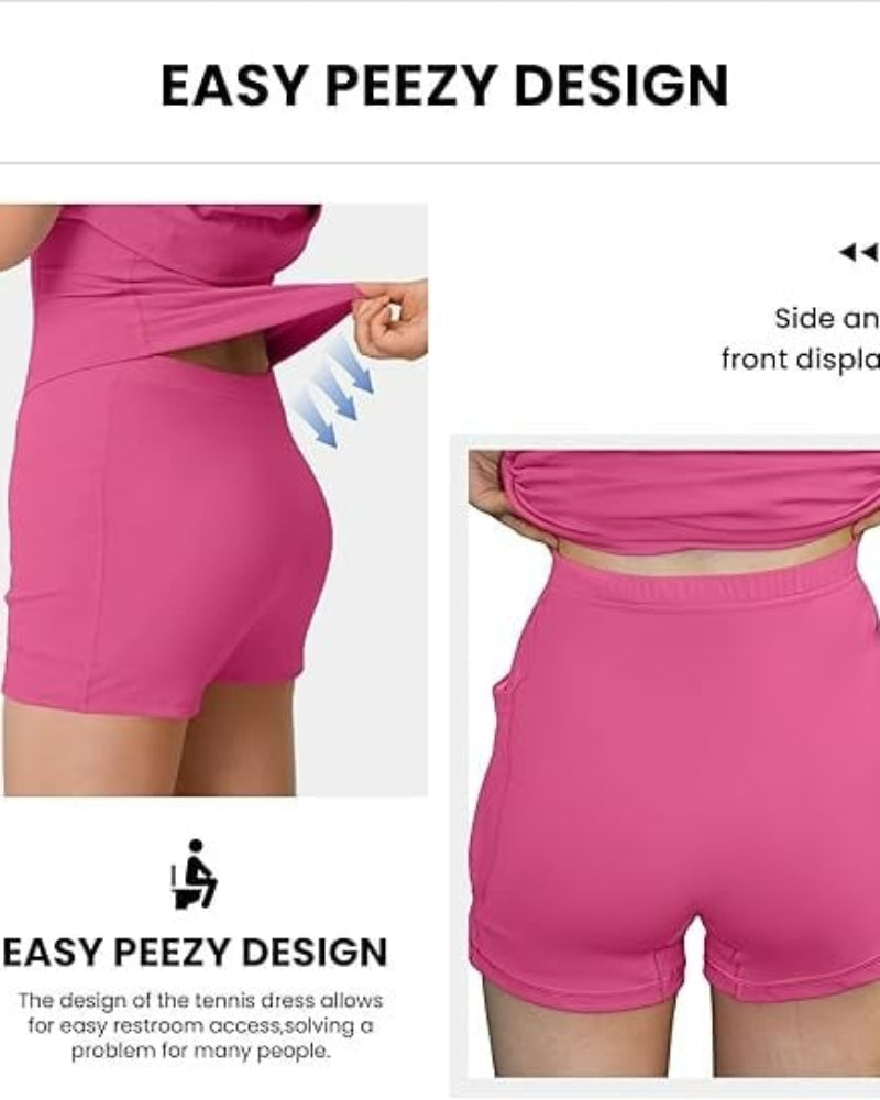 Cloudful™ 2-in-1 Backless Flare Dress – Effortless Style, Easy-Peezy Edition