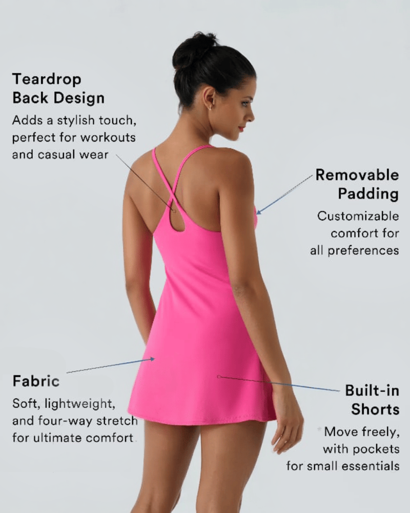 Cloudful™ 2-in-1 Backless Flare Dress – Effortless Style, Easy-Peezy Edition
