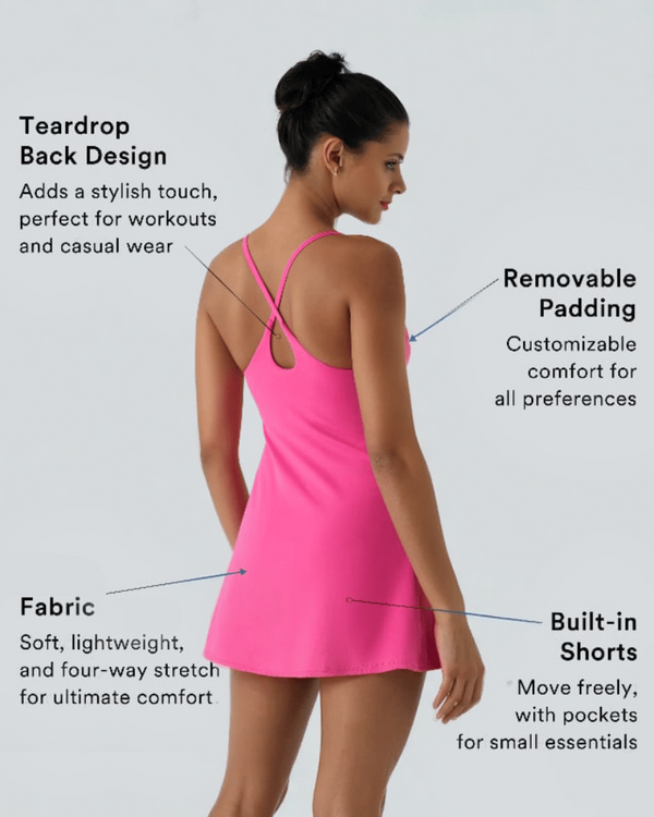 Cloudful™ 2-in-1 Backless Flare Dress – Effortless Style, Easy-Peezy Edition