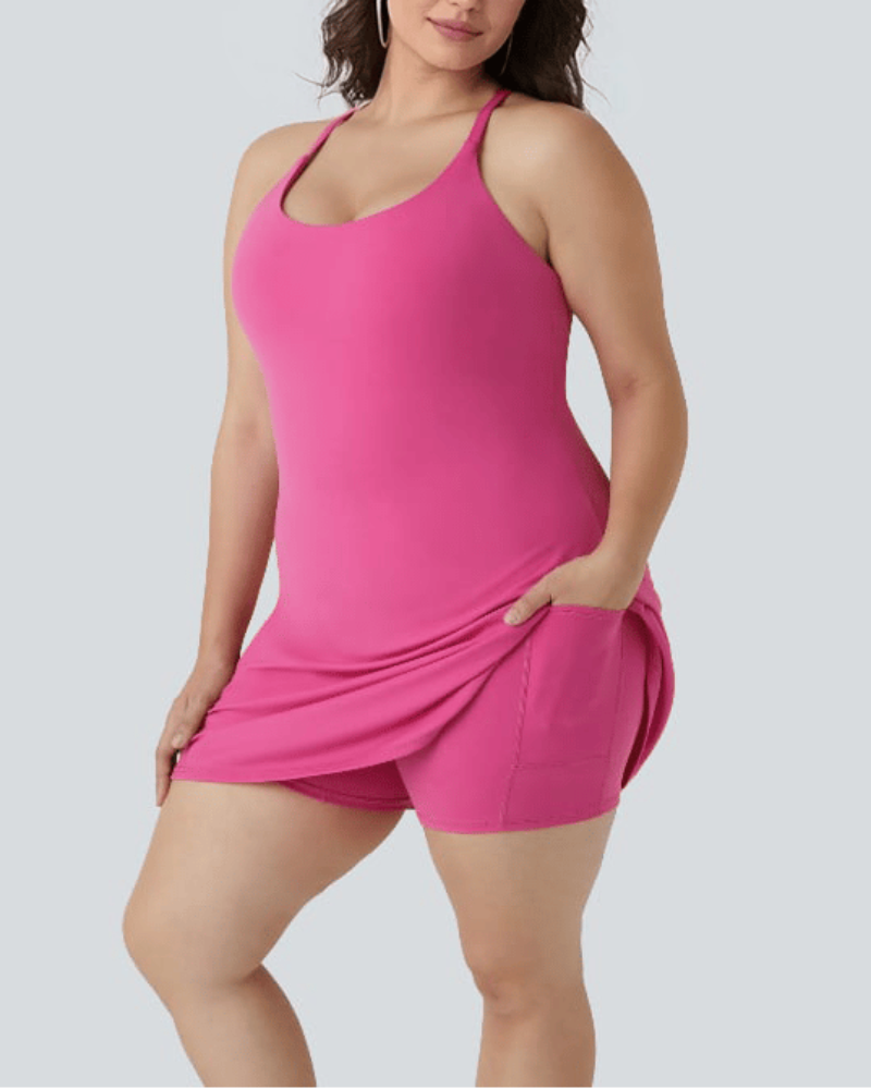 Cloudful™ 2-in-1 Backless Flare Dress – Effortless Style, Easy-Peezy Edition