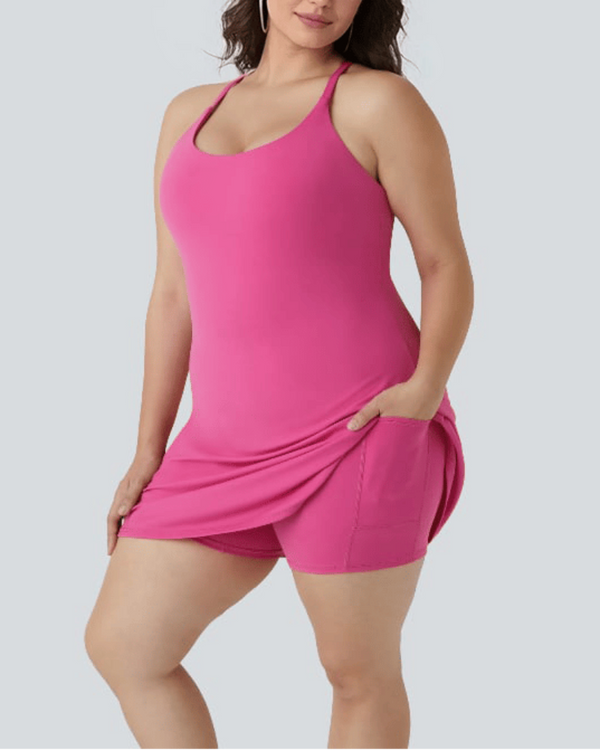 Cloudful™ 2-in-1 Backless Flare Dress – Effortless Style, Easy-Peezy Edition