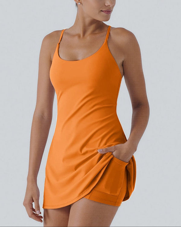 Cloudful™ 2-in-1 Backless Flare Dress – Effortless Style, Easy-Peezy Edition