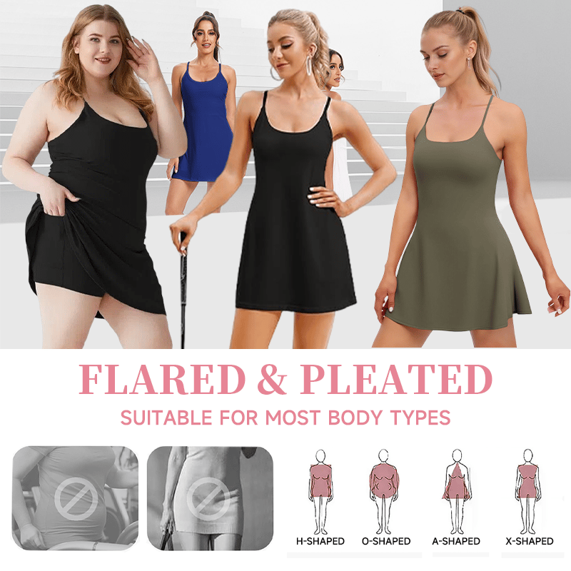 Cloudful™ 2-in-1 Backless Flare Dress – Effortless Style, Easy-Peezy Edition