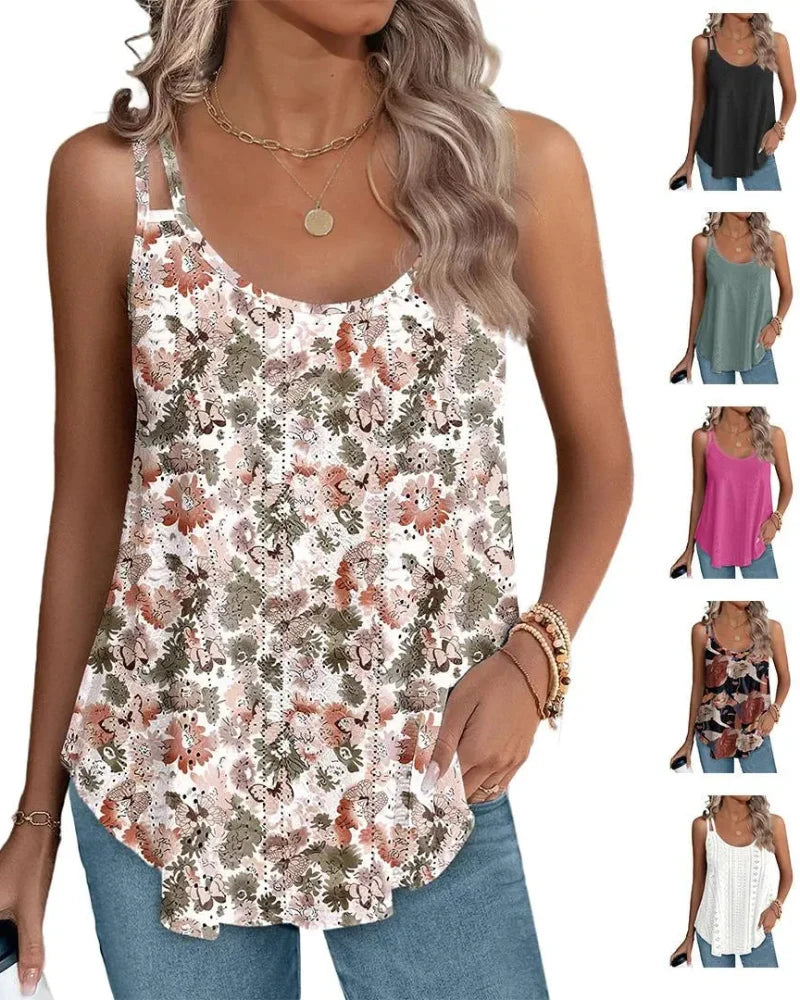 Women's Peplum Tank Tops - Sleeveless V-Neck, Stretchy Babydoll Tops for Summer