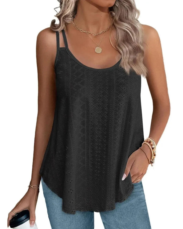 Women's Peplum Tank Tops - Sleeveless V-Neck, Stretchy Babydoll Tops for Summer