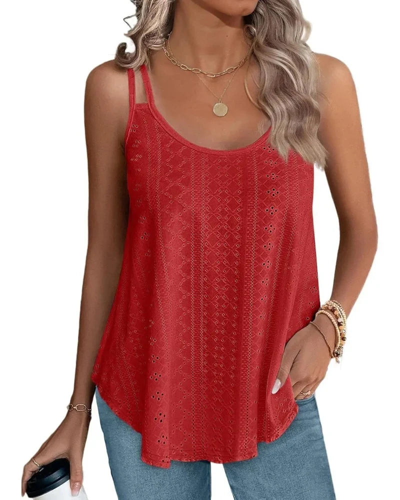 Women's Peplum Tank Tops - Sleeveless V-Neck, Stretchy Babydoll Tops for Summer
