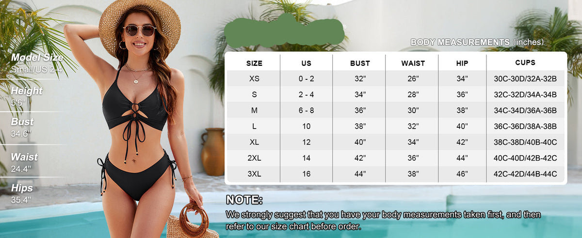 Women's Cutout String Bikini Set - Trendy Two-Piece Swimsuit Bathing Suit