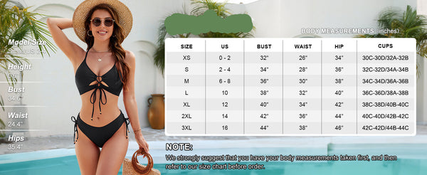 Women's Cutout String Bikini Set - Trendy Two-Piece Swimsuit Bathing Suit