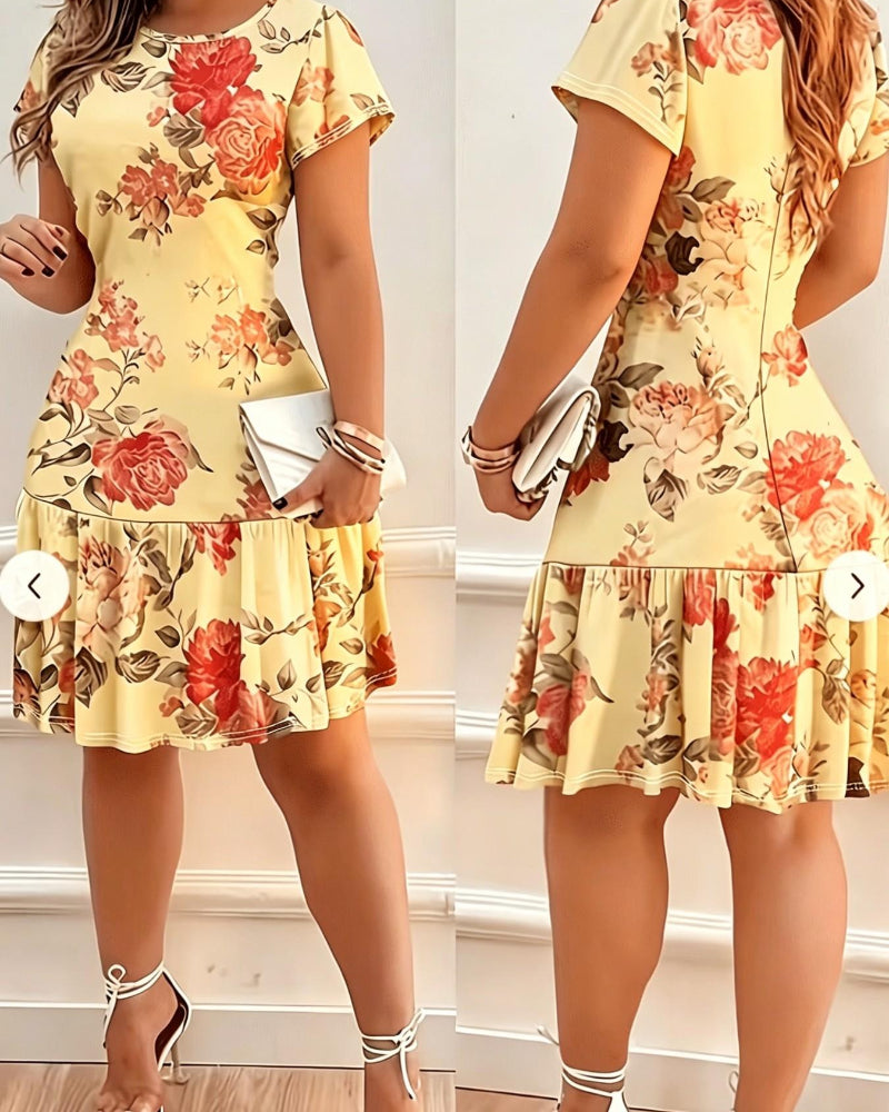 Women's Casual Printed Stretch Dress - Stylish Summer Everyday Wear