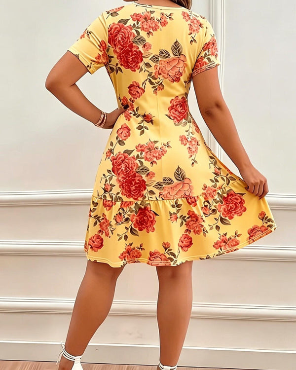 Women's Casual Printed Stretch Dress - Stylish Summer Everyday Wear