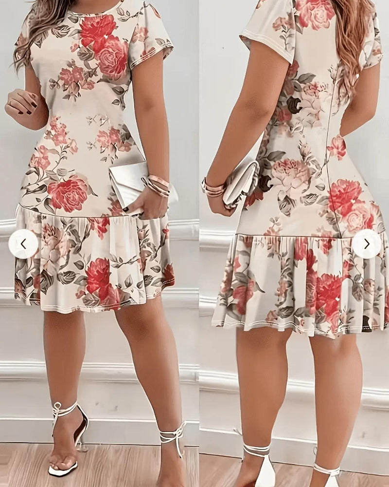 Women's Casual Printed Stretch Dress - Stylish Summer Everyday Wear