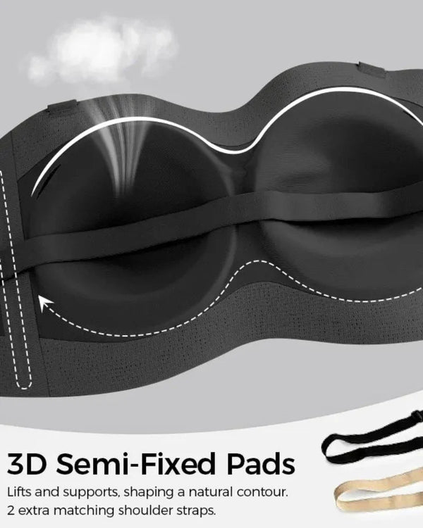 Strapless Jelly Wireless Padded Bra - Non-Slip, Seamless Comfort