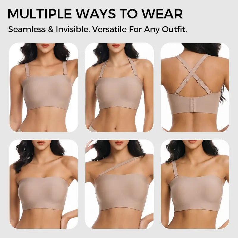 Strapless Jelly Wireless Padded Bra - Non-Slip, Seamless Comfort