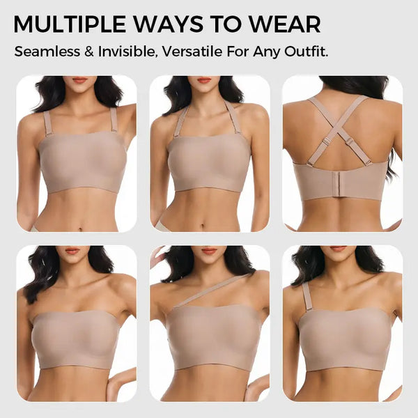 Strapless Jelly Wireless Padded Bra - Non-Slip, Seamless Comfort