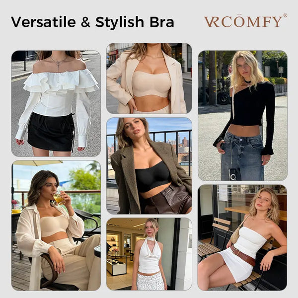 Strapless Jelly Wireless Padded Bra - Non-Slip, Seamless Comfort