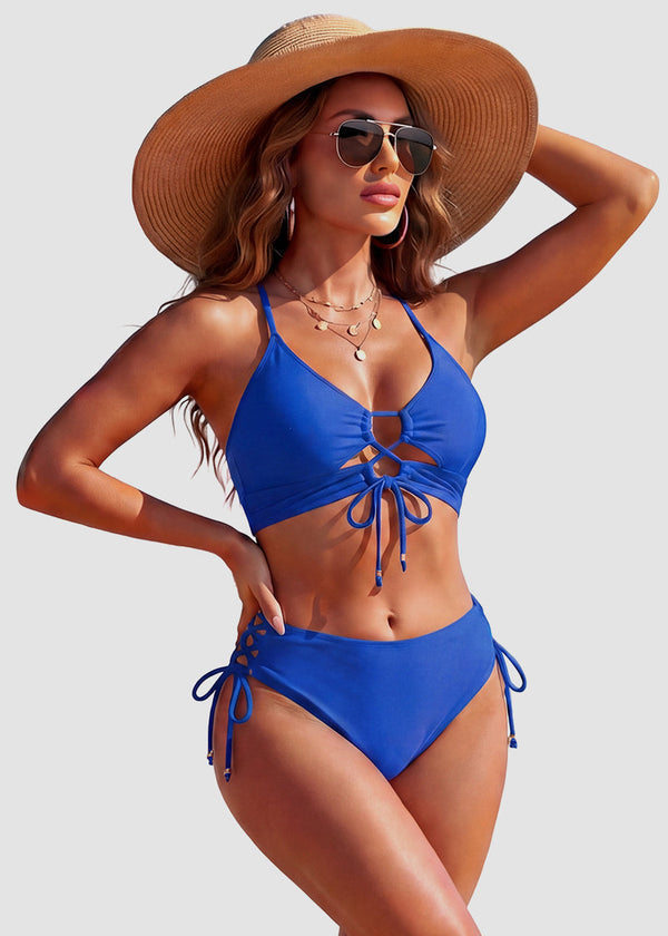 Women's Cutout String Bikini Set - Trendy Two-Piece Swimsuit Bathing Suit