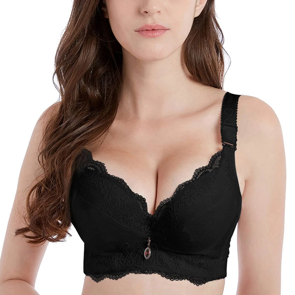 Elegant Lace Underwire Padded Push-Up Bra