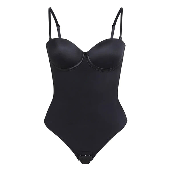Seamless Lace-Up Bodysuit for a Sleek, Curved Silhouette