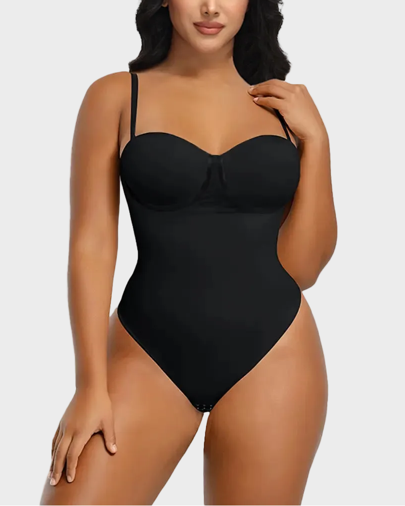Seamless Lace-Up Bodysuit for a Sleek, Curved Silhouette