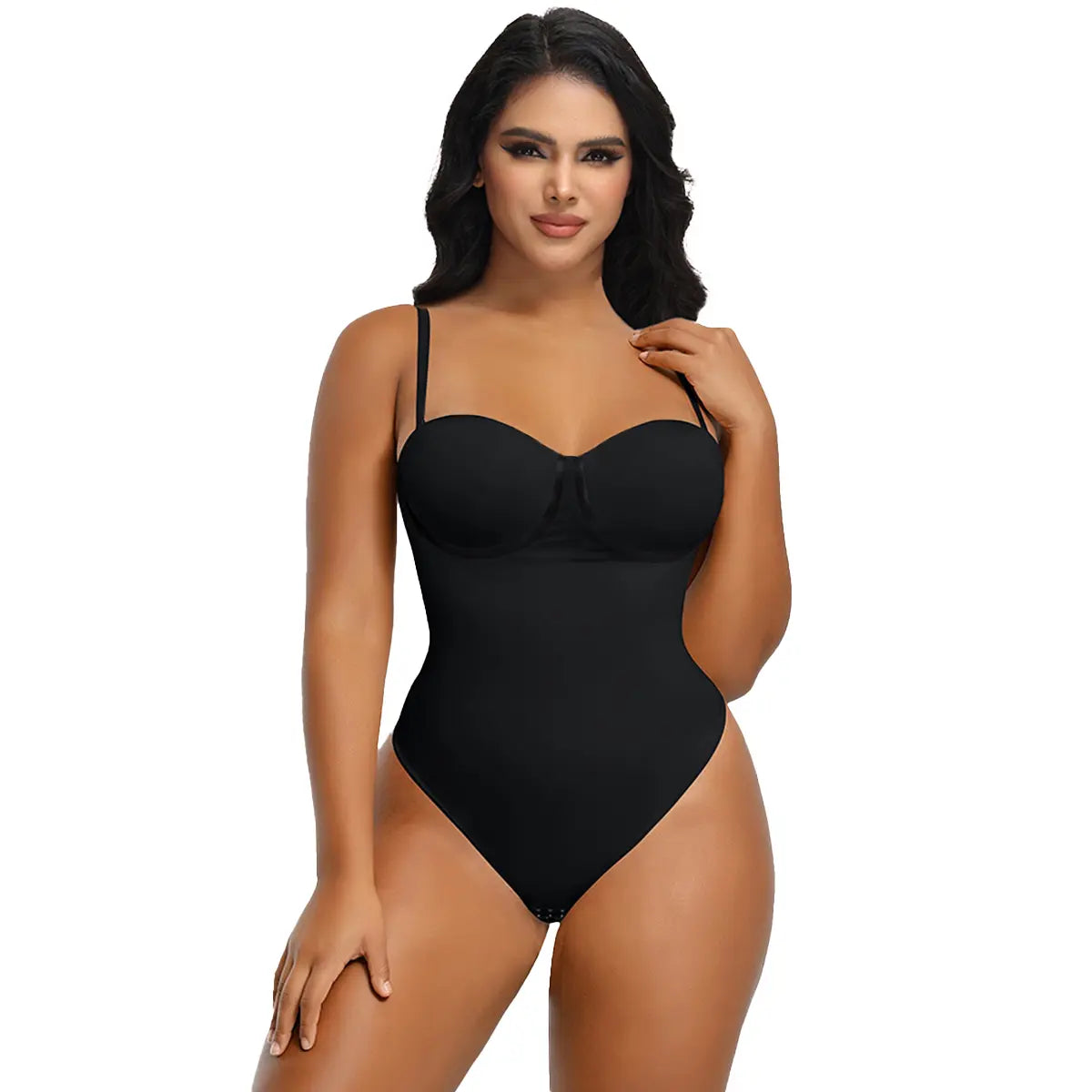 Seamless Lace-Up Bodysuit for a Sleek, Curved Silhouette