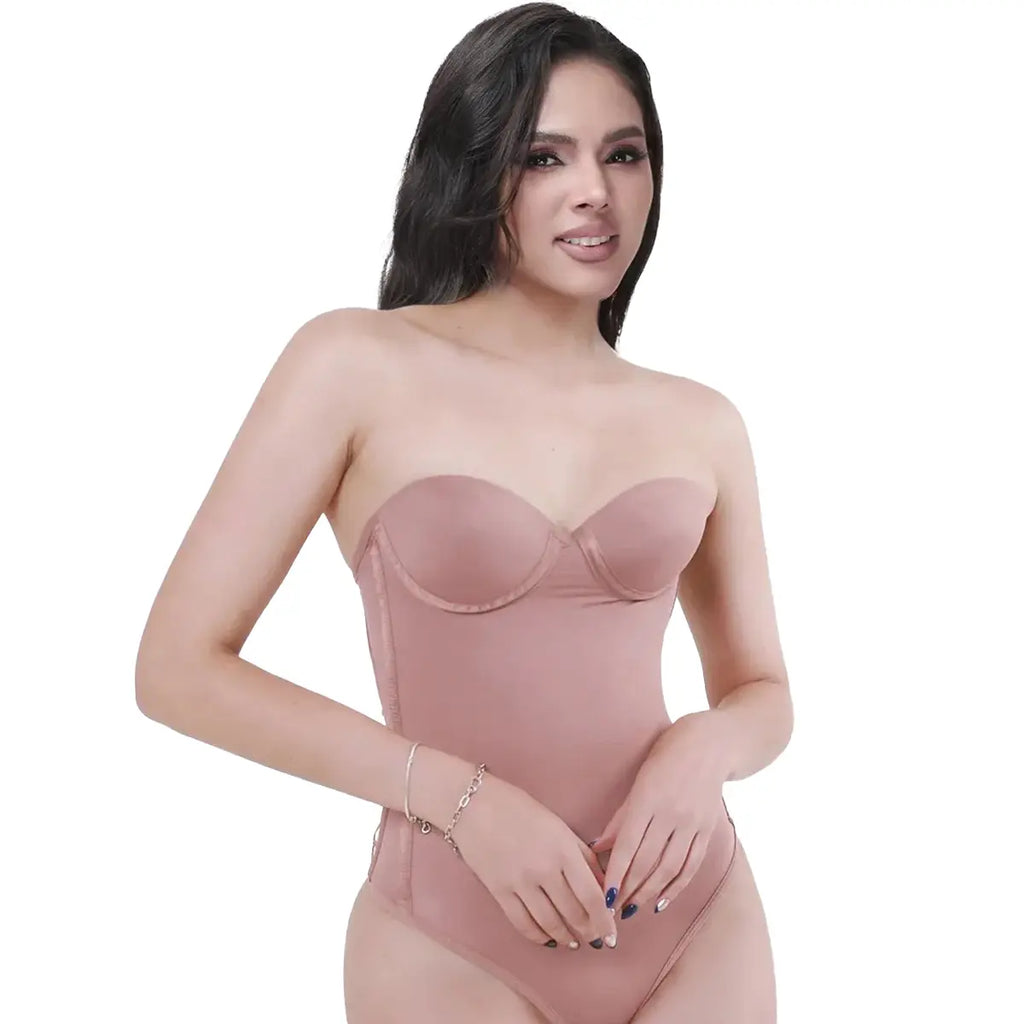 Seamless Lace-Up Bodysuit for a Sleek, Curved Silhouette