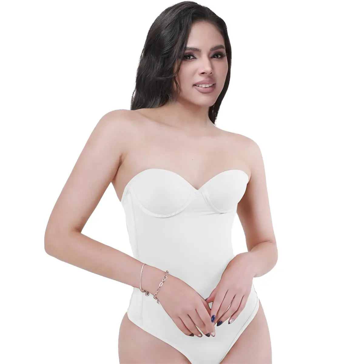 Seamless Lace-Up Bodysuit for a Sleek, Curved Silhouette