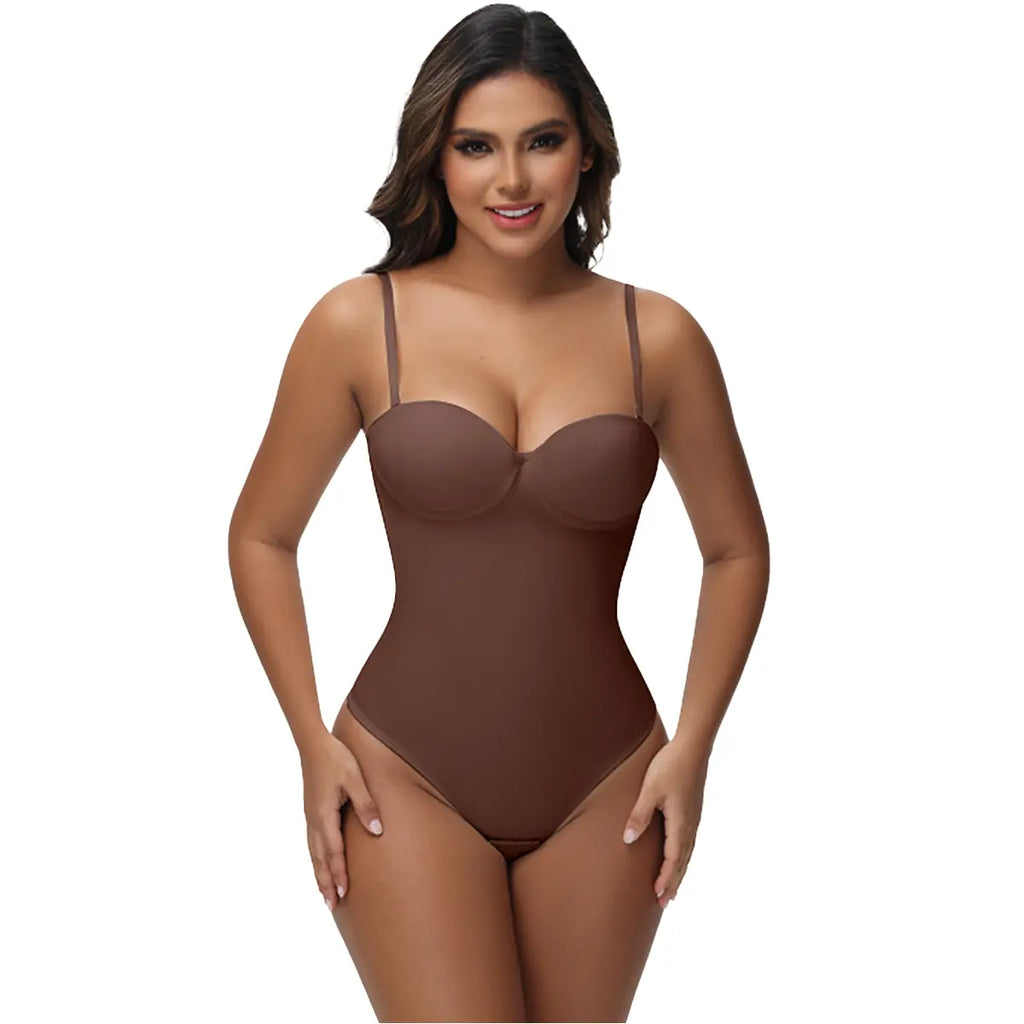 Seamless Lace-Up Bodysuit for a Sleek, Curved Silhouette
