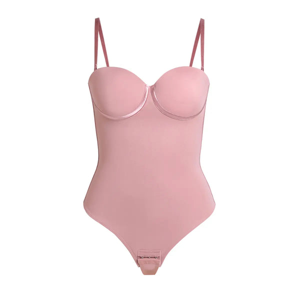 Seamless Lace-Up Bodysuit for a Sleek, Curved Silhouette
