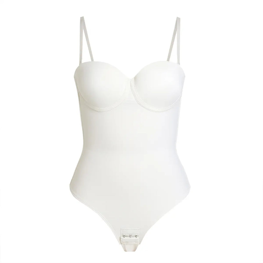 Seamless Lace-Up Bodysuit for a Sleek, Curved Silhouette